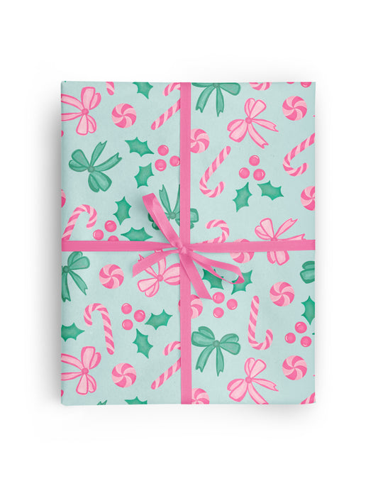 Pink Peppermint Wrapping Paper